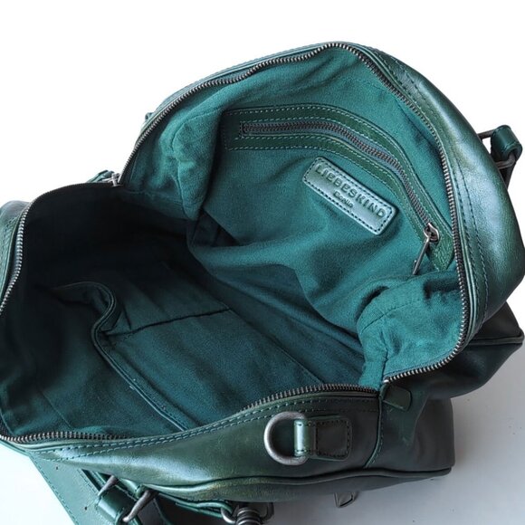 LIEBESKIND-BERLIN Satchel Vintage Forest Green Convertible Bag - Picture 7 of 13